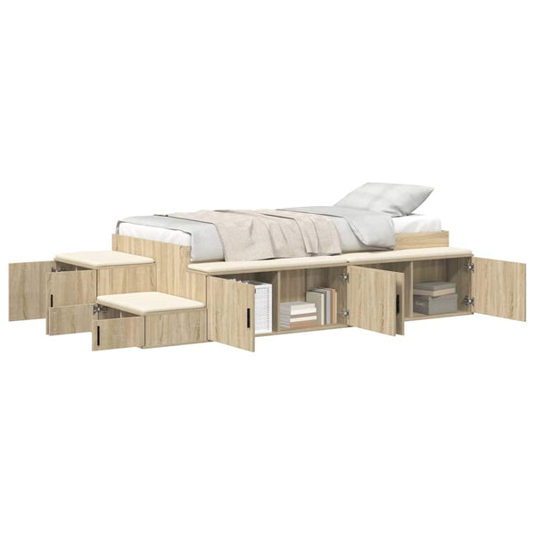 Aufbewahrungsbettgestell Sonoma Eiche 75 cm