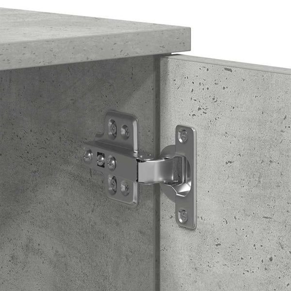 Bettgestell mit Stauraum, Betongrau, 75 cm