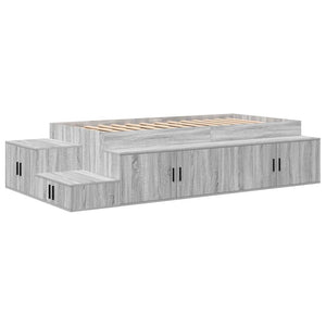 Aufbewahrungsbettgestell Sonoma Grau 75 cm