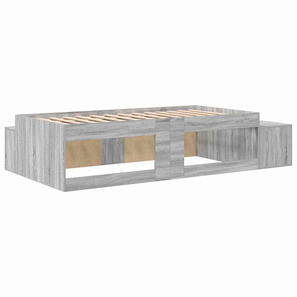 Aufbewahrungsbettgestell Sonoma Grau 75 cm