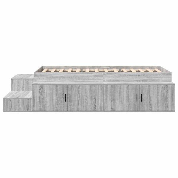 Aufbewahrungsbettgestell Sonoma Grau 75 cm