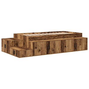 Bett mit Stauraum Altholz 234 cm
