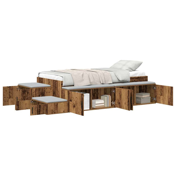 Bett mit Stauraum Altholz 234 cm