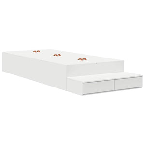 Aufbewahrungsbettgestell Weiß 80 cm