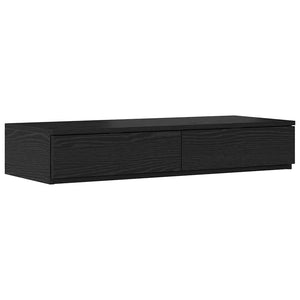 Aufbewahrungsbettgestell 80 cm Schwarz Eiche