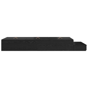 Aufbewahrungsbettgestell 80 cm Schwarz Eiche