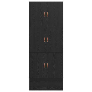 Aufbewahrungsbettgestell 80 cm Schwarz Eiche
