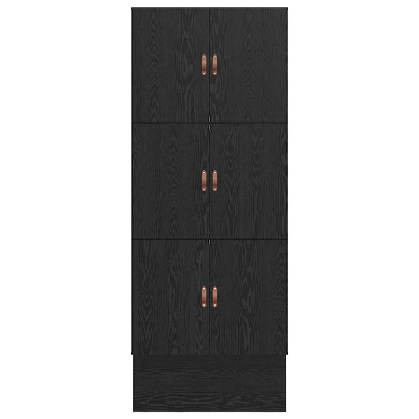 Aufbewahrungsbettgestell 80 cm Schwarz Eiche