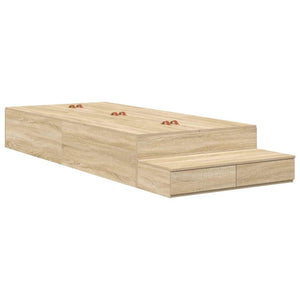Aufbewahrungsbettgestell Sonoma-Eiche 80cm