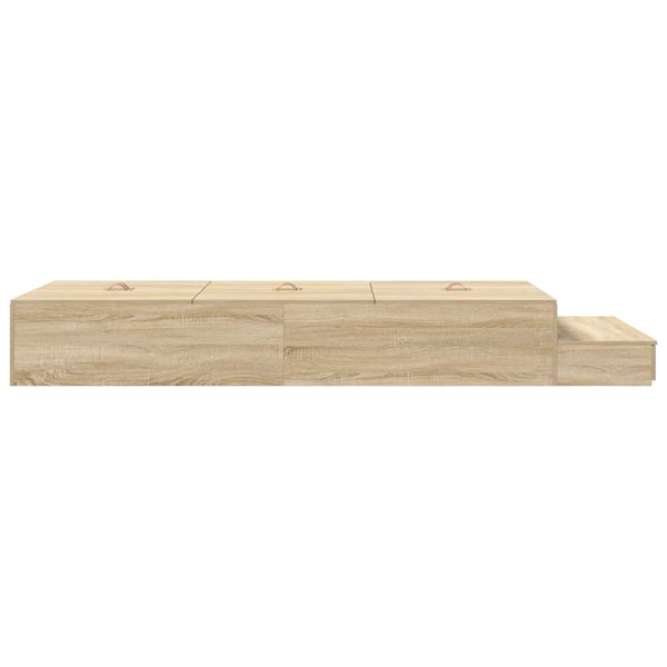 Aufbewahrungsbettgestell Sonoma-Eiche 80cm