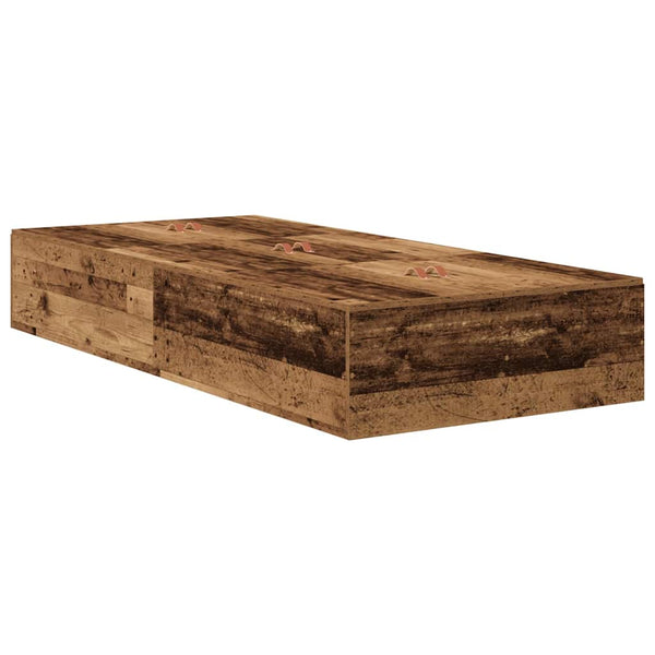 Aufbewahrungsbettgestell Altholz 80 cm