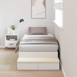Aufbewahrungsbettgestell Weiß 90cm
