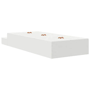 Aufbewahrungsbettgestell Weiß 90cm