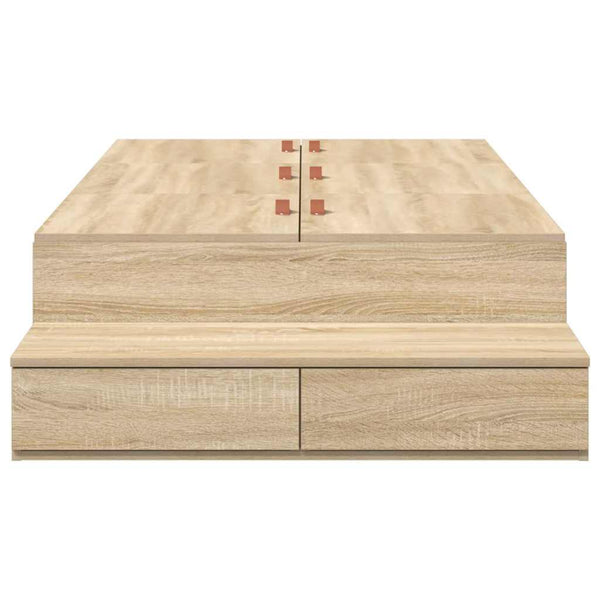 Aufbewahrungsbettgestell Sonoma-Eiche 90cm