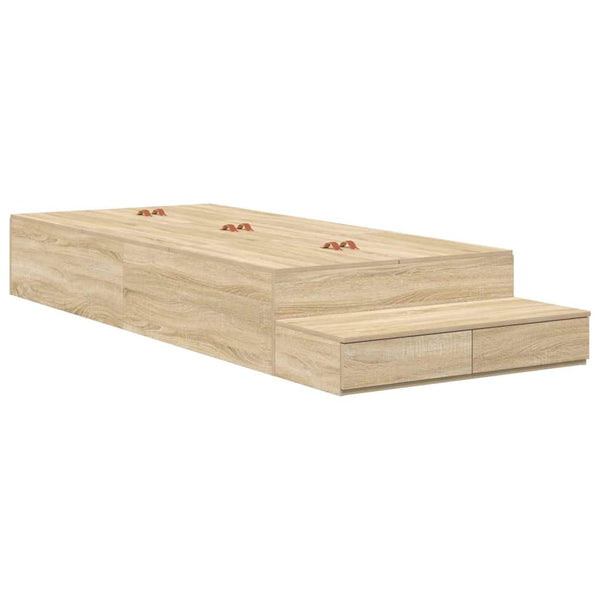 Aufbewahrungsbettgestell Sonoma-Eiche 100 cm