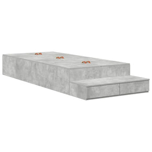 Aufbewahrungsbett 100 cm Betongrau