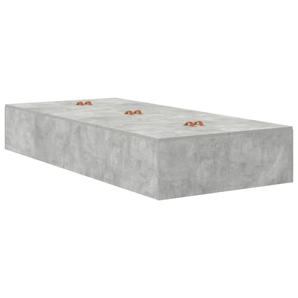 Aufbewahrungsbett 100 cm Betongrau