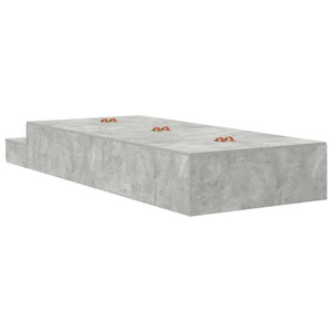 Aufbewahrungsbett 100 cm Betongrau