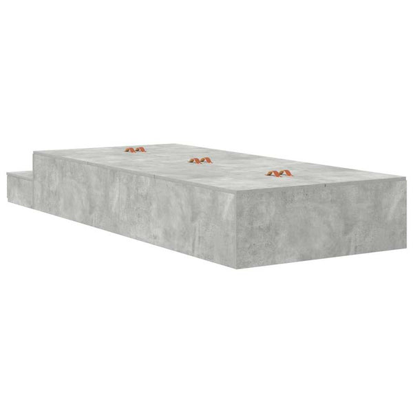 Aufbewahrungsbett 100 cm Betongrau