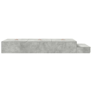 Aufbewahrungsbett 100 cm Betongrau