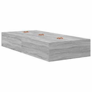 Aufbewahrungsbettgestell 100 cm Grau Sonoma