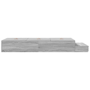 Aufbewahrungsbettgestell 100 cm Grau Sonoma