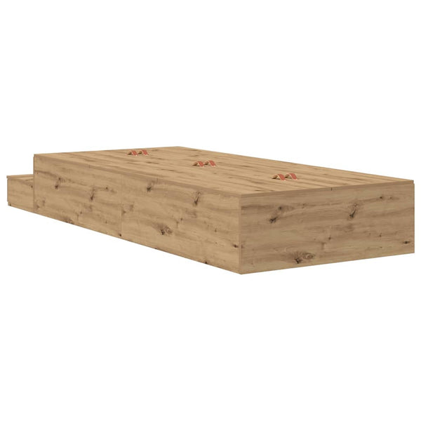 Aufbewahrungsbettgestell Artisan-Eiche 100 cm