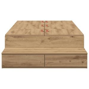 Aufbewahrungsbettgestell Artisan-Eiche 100 cm