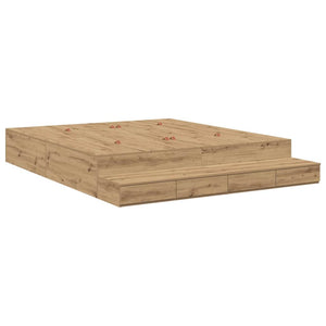 Aufbewahrungsbettgestell Eiche 200 cm