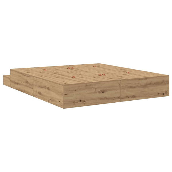 Aufbewahrungsbettgestell Eiche 200 cm