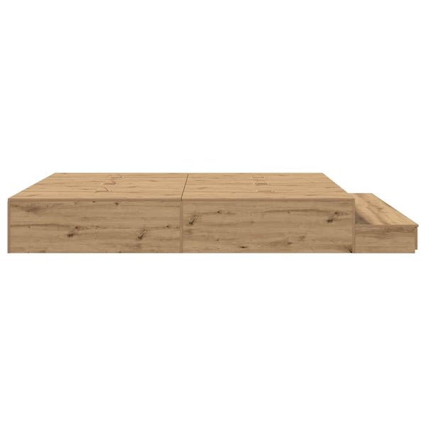 Aufbewahrungsbettgestell Eiche 200 cm