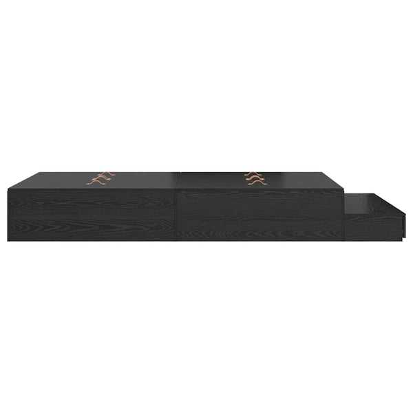 Aufbewahrungsbett 120 cm Schwarz Eichenoptik