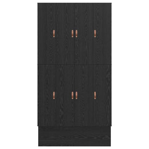 Aufbewahrungsbett 120 cm Schwarz Eichenoptik