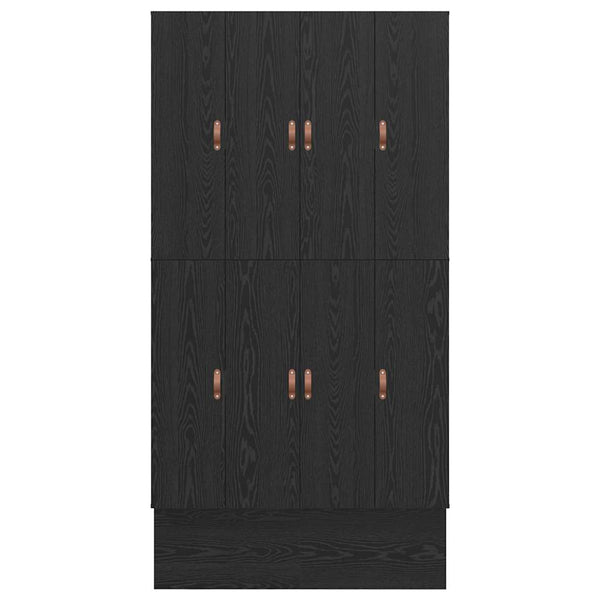 Aufbewahrungsbett 120 cm Schwarz Eichenoptik