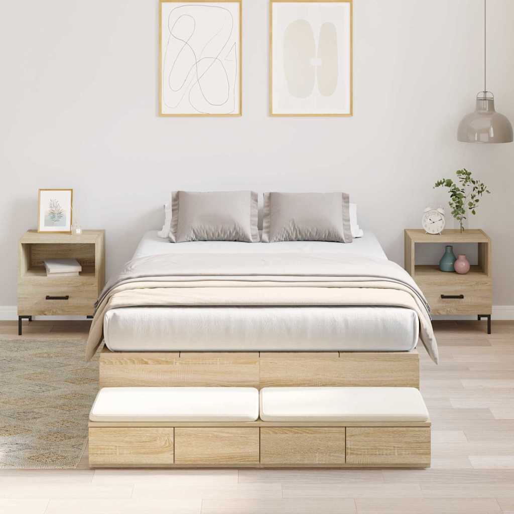 Aufbewahrungsbett Sonoma-Eiche 120 cm