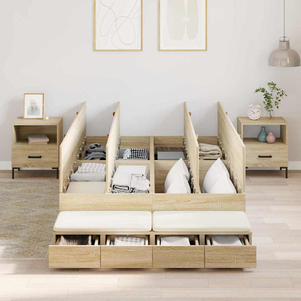 Aufbewahrungsbett Sonoma-Eiche 120 cm