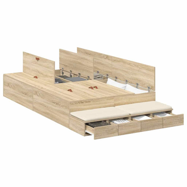 Aufbewahrungsbett Sonoma-Eiche 120 cm