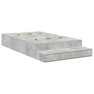 Aufbewahrungsbett 120 cm Beton Grau
