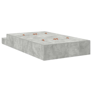 Aufbewahrungsbett 120 cm Beton Grau
