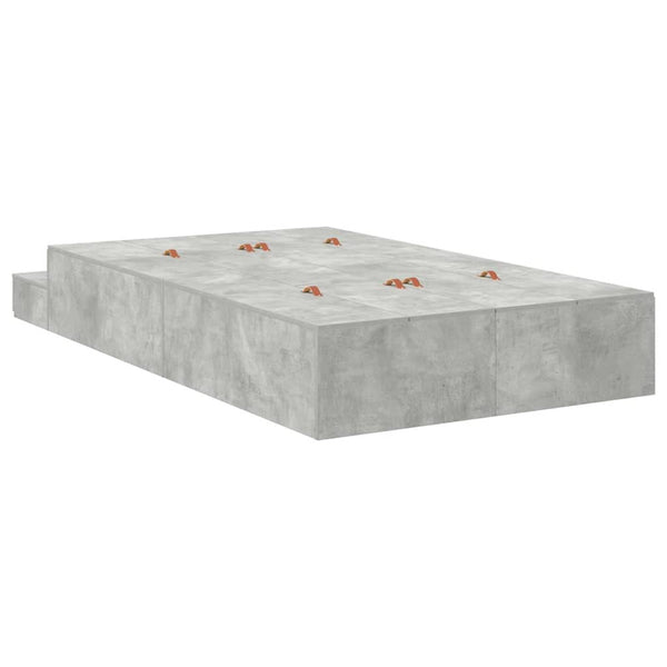 Aufbewahrungsbett 120 cm Beton Grau