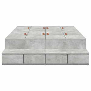 Aufbewahrungsbett 120 cm Beton Grau