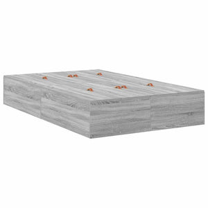 Aufbewahrungsbett 120 cm Grau Sonoma
