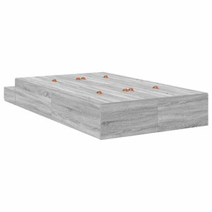 Aufbewahrungsbett 120 cm Grau Sonoma