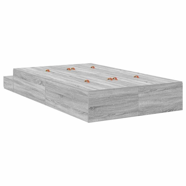 Aufbewahrungsbett 120 cm Grau Sonoma