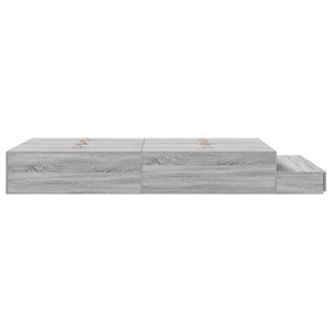 Aufbewahrungsbett 120 cm Grau Sonoma