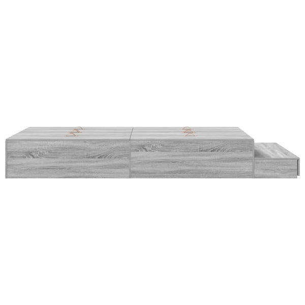 Aufbewahrungsbett 120 cm Grau Sonoma