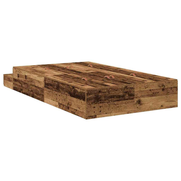 Aufbewahrungsbettgestell Altholz 120 cm