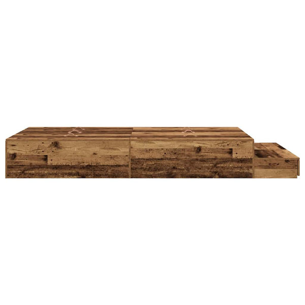 Aufbewahrungsbettgestell Altholz 120 cm