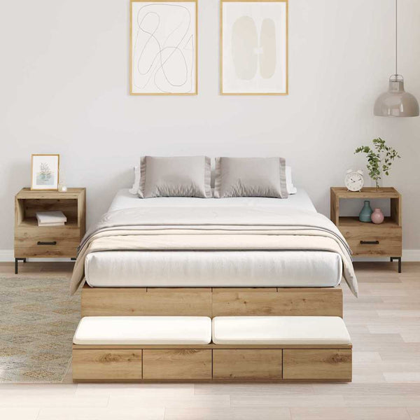 Aufbewahrungsbettgestell 120 cm Artisan Eiche