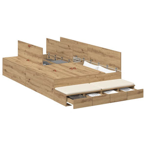 Aufbewahrungsbettgestell 120 cm Artisan Eiche